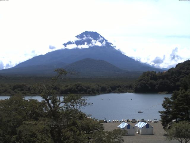 精進湖からの富士山