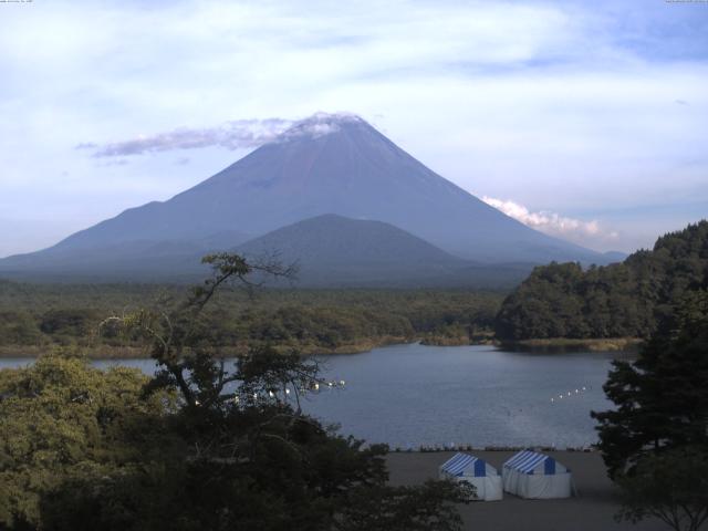 精進湖からの富士山