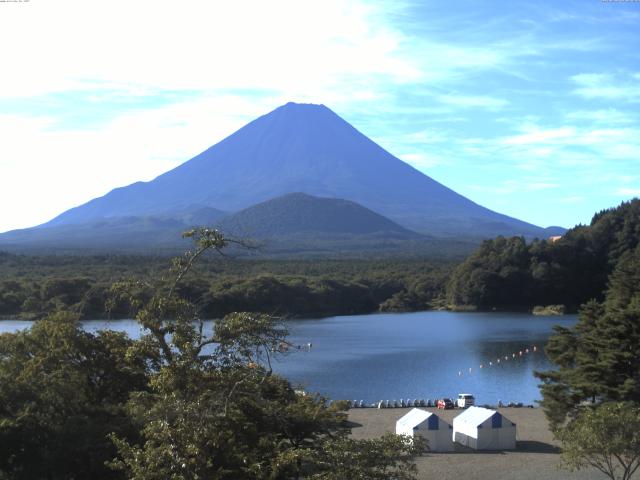 精進湖からの富士山