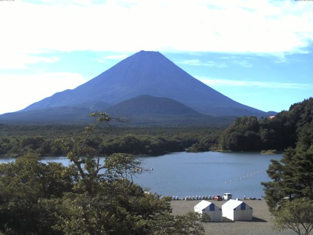 精進湖からの富士山