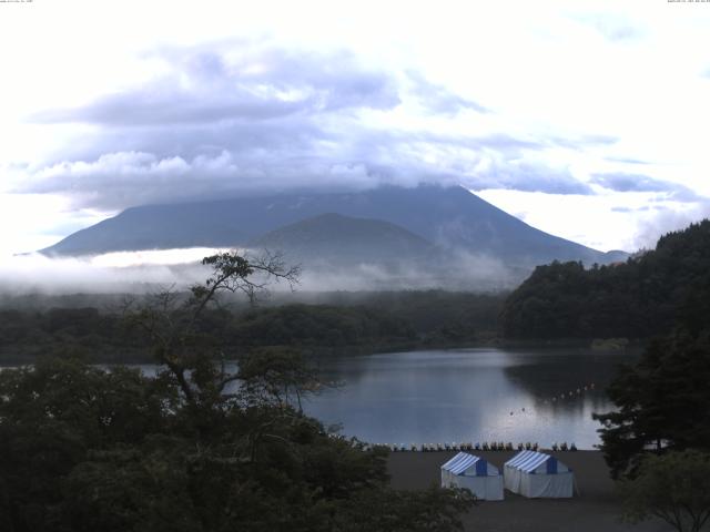 精進湖からの富士山