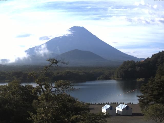 精進湖からの富士山