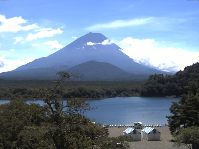 精進湖からの富士山