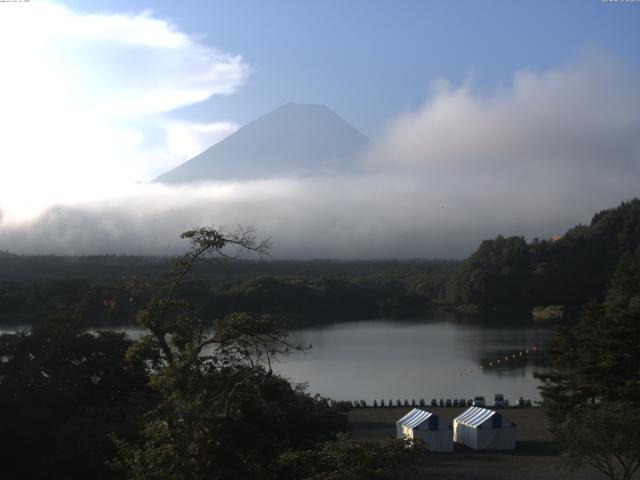 精進湖からの富士山