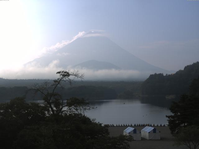 精進湖からの富士山