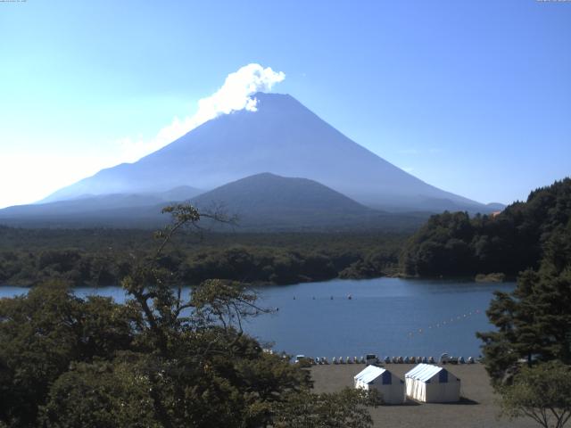 精進湖からの富士山