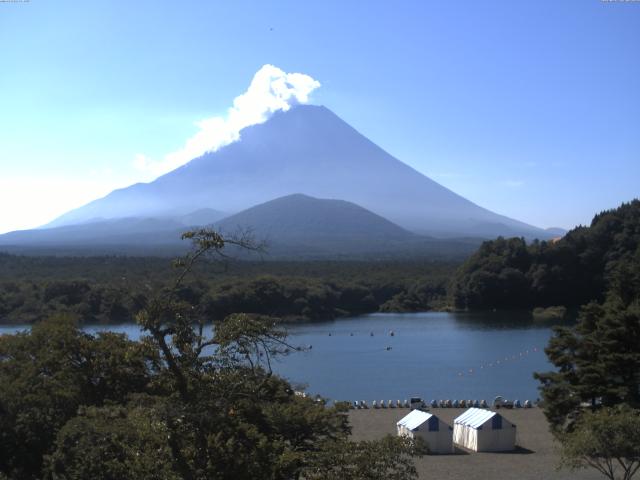 精進湖からの富士山