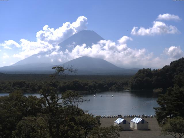 精進湖からの富士山