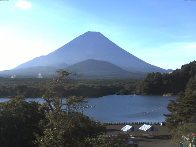 精進湖からの富士山