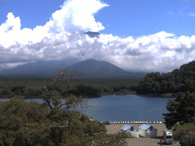 精進湖からの富士山