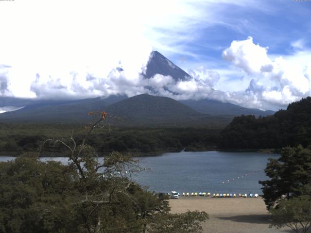 精進湖からの富士山