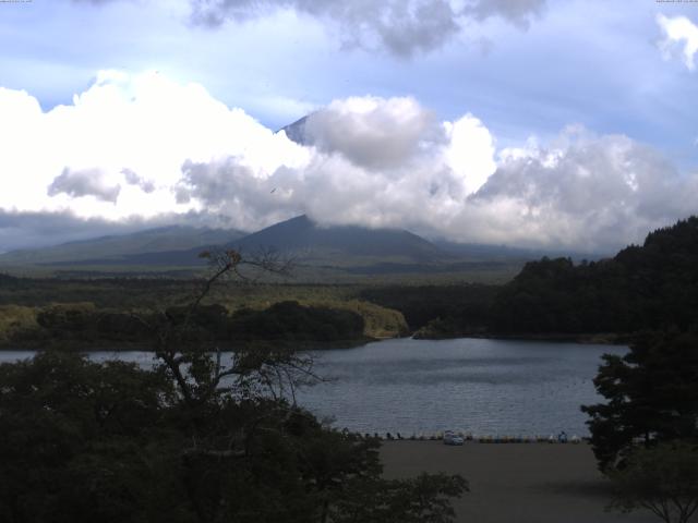 精進湖からの富士山