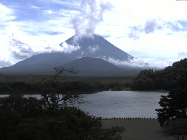 精進湖からの富士山