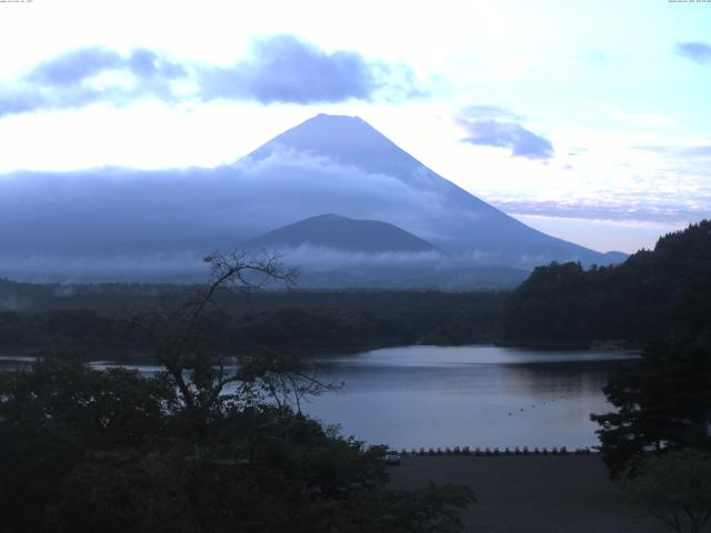 精進湖からの富士山