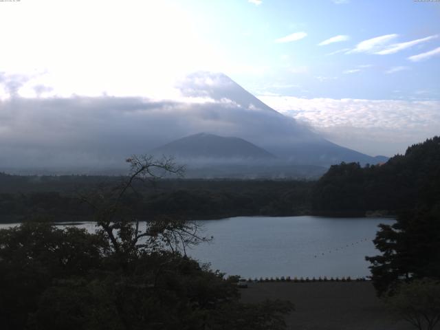 精進湖からの富士山