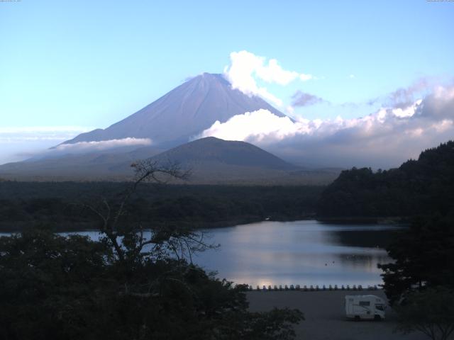 精進湖からの富士山