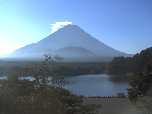 精進湖からの富士山