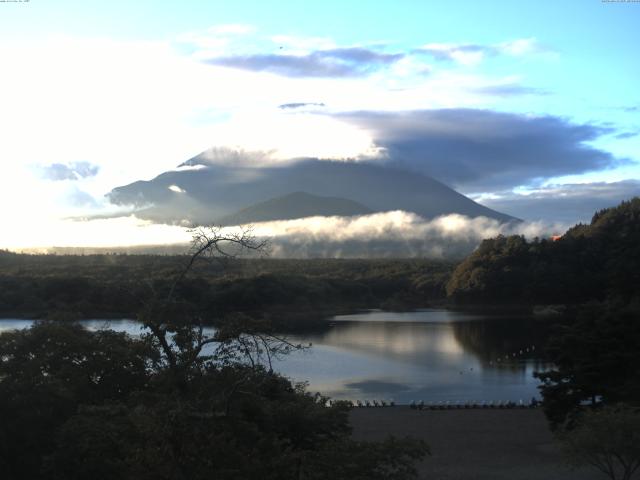 精進湖からの富士山