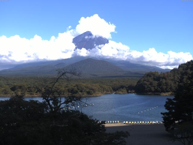 精進湖からの富士山