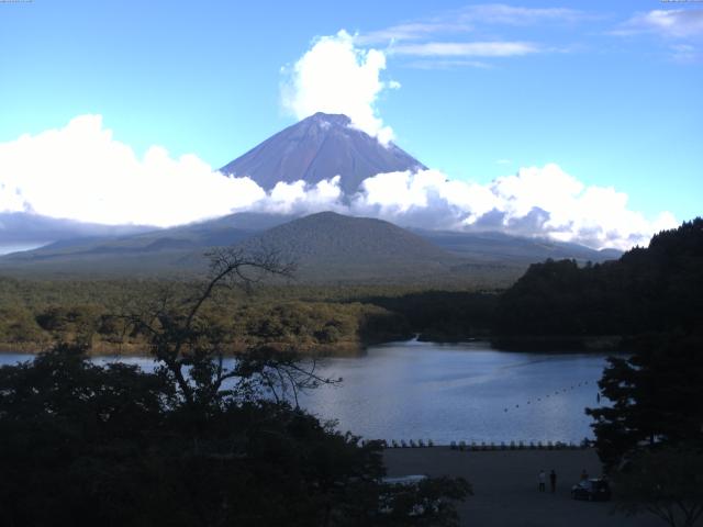 精進湖からの富士山