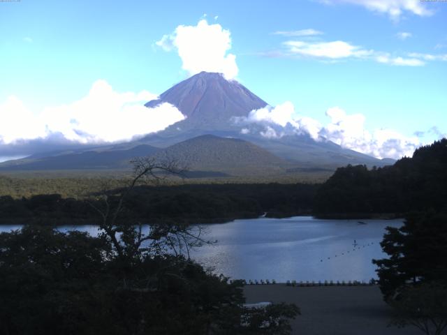 精進湖からの富士山