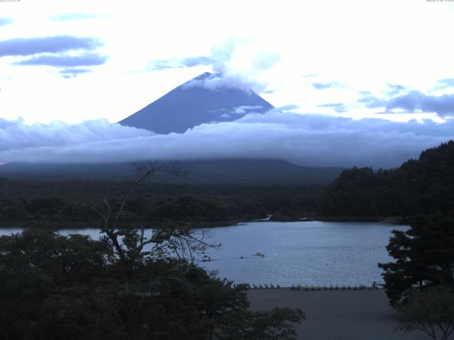 精進湖からの富士山