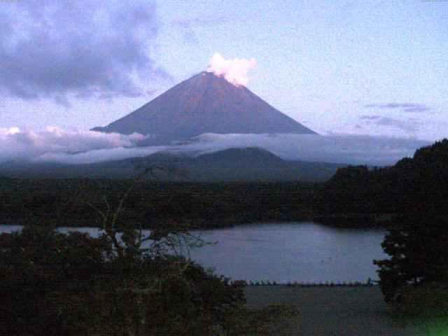 精進湖からの富士山