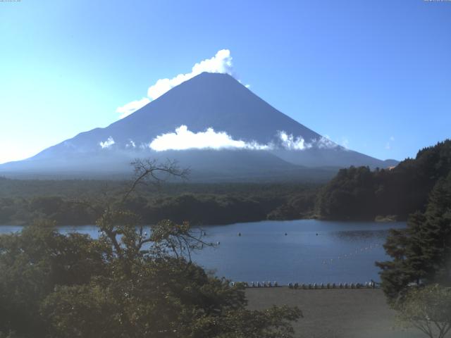 精進湖からの富士山