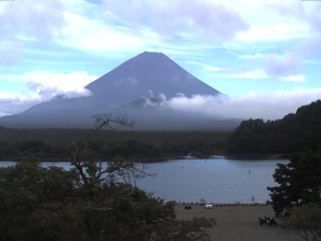 精進湖からの富士山