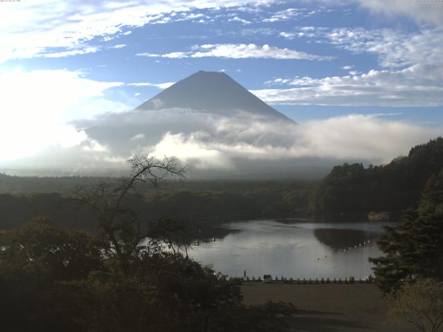 精進湖からの富士山