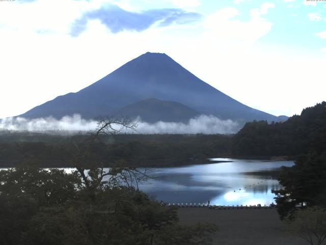 精進湖からの富士山