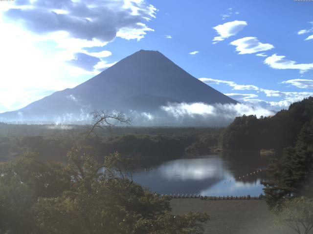 精進湖からの富士山