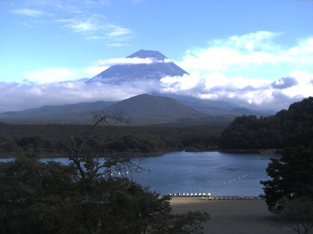 精進湖からの富士山