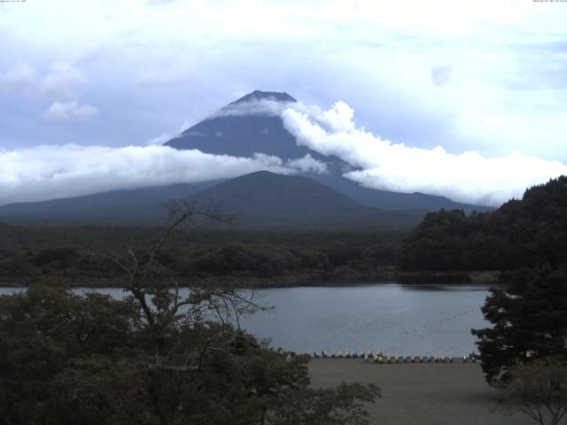 精進湖からの富士山