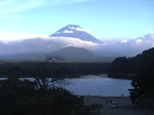 精進湖からの富士山