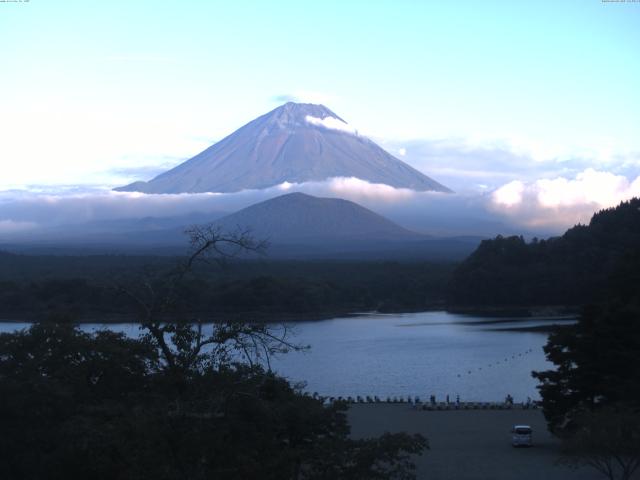 精進湖からの富士山