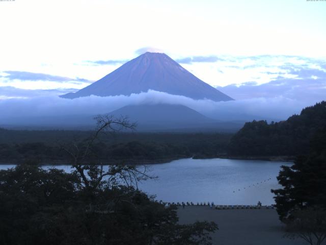 精進湖からの富士山