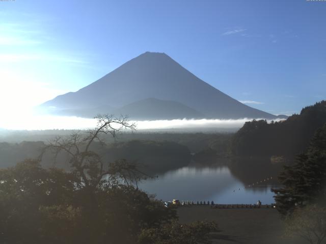 精進湖からの富士山