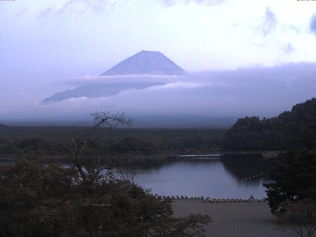 精進湖からの富士山