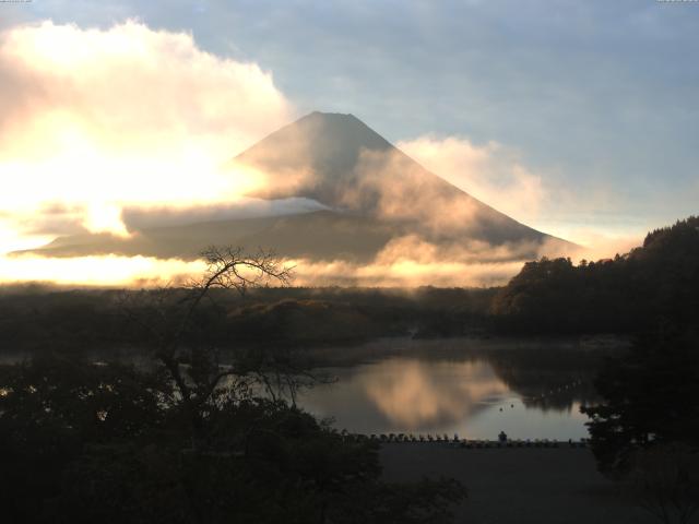 精進湖からの富士山