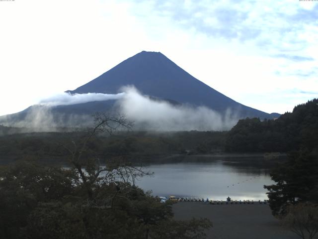 精進湖からの富士山