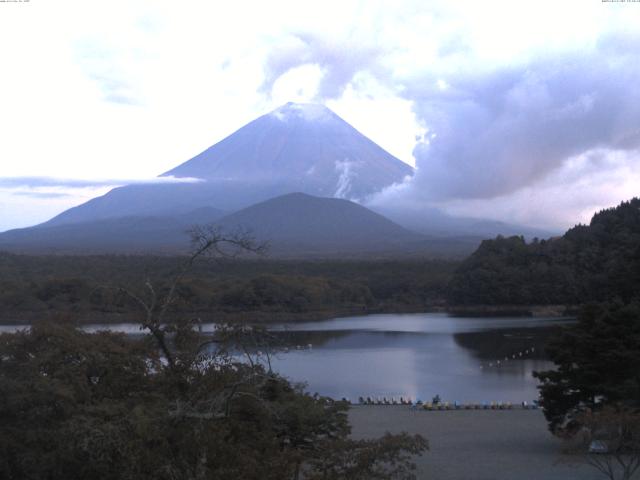 精進湖からの富士山