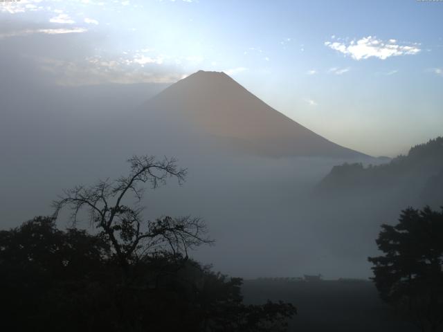 精進湖からの富士山