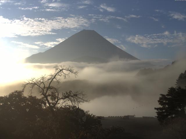 精進湖からの富士山