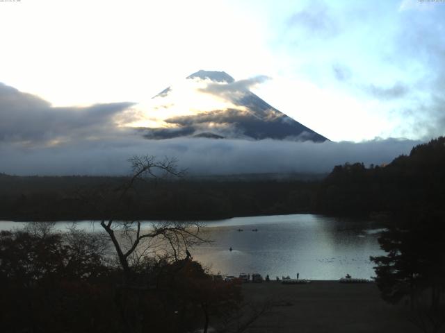 精進湖からの富士山