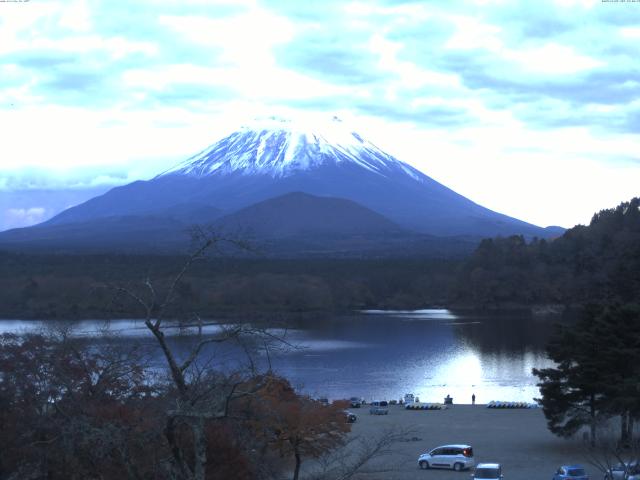 精進湖からの富士山