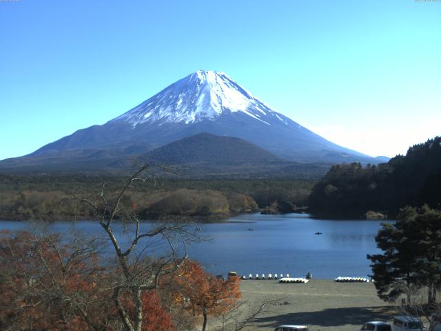 精進湖からの富士山