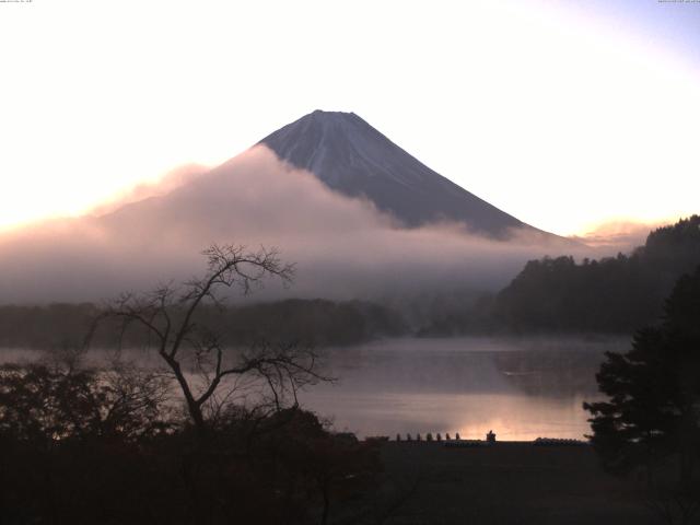 精進湖からの富士山