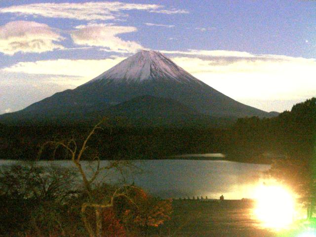 精進湖からの富士山