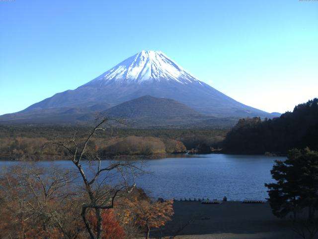 精進湖からの富士山